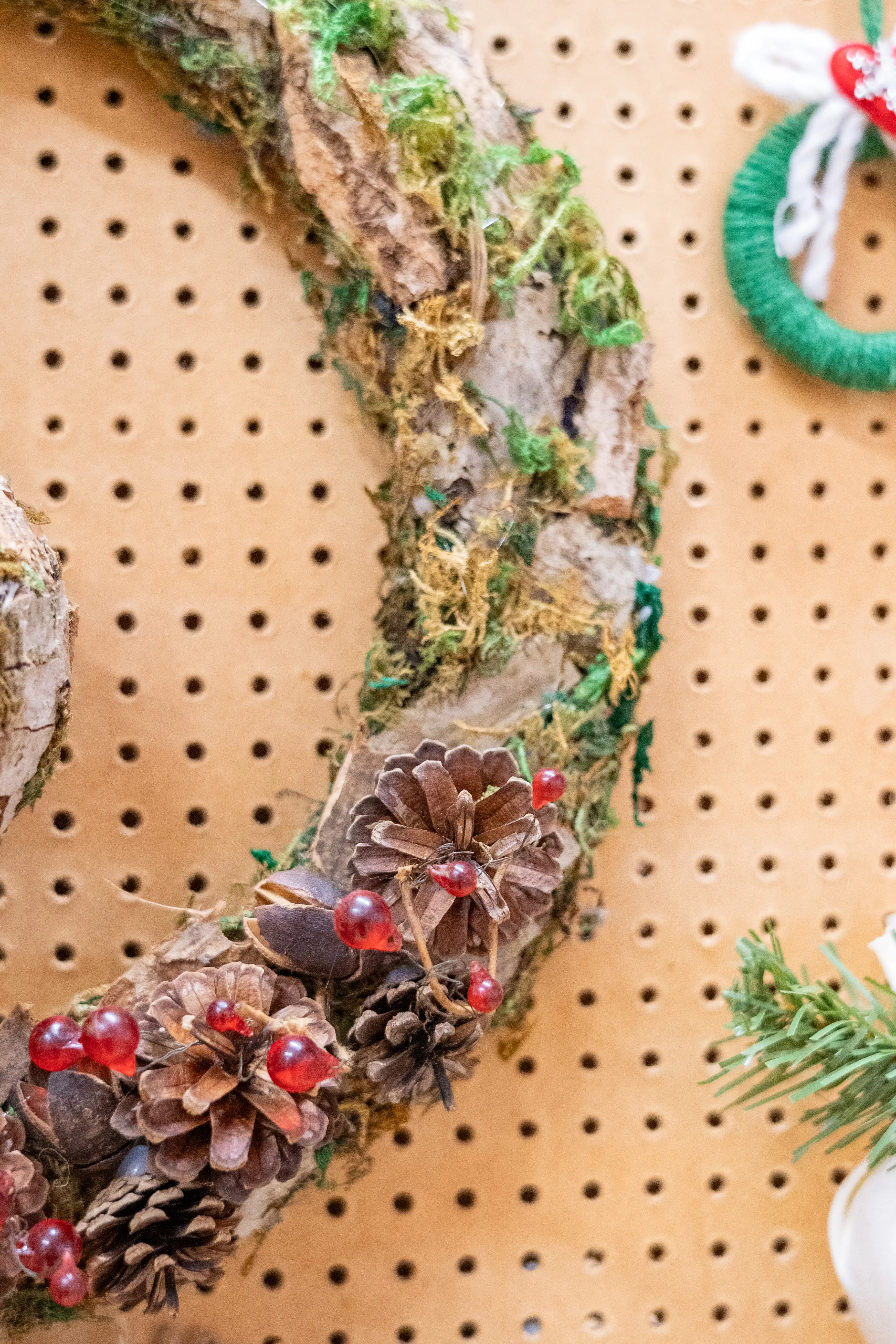 Homemade Christmas Decorations - half a wreath