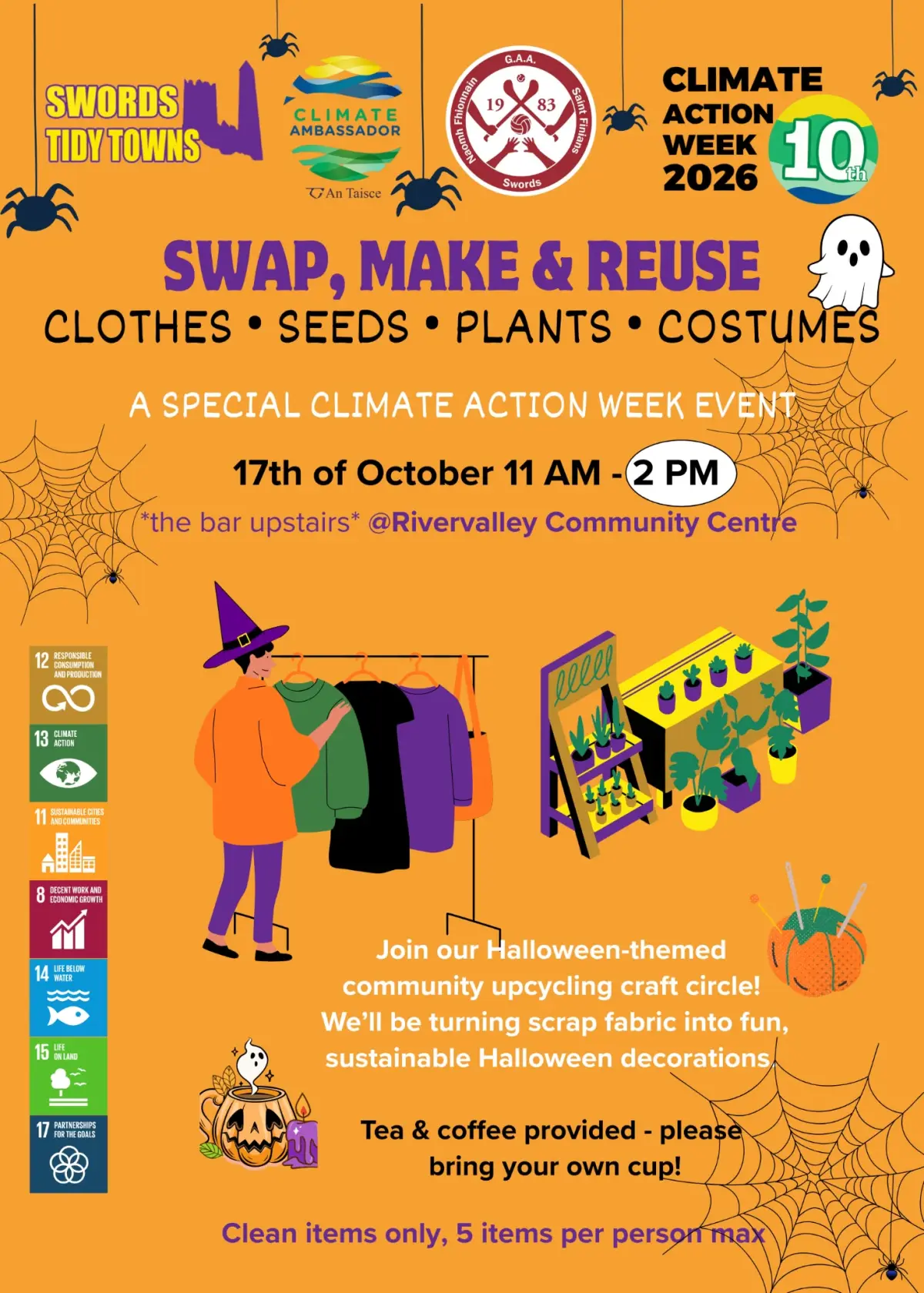Swords tidy towns swap shop ( clothes, seeds and plants)